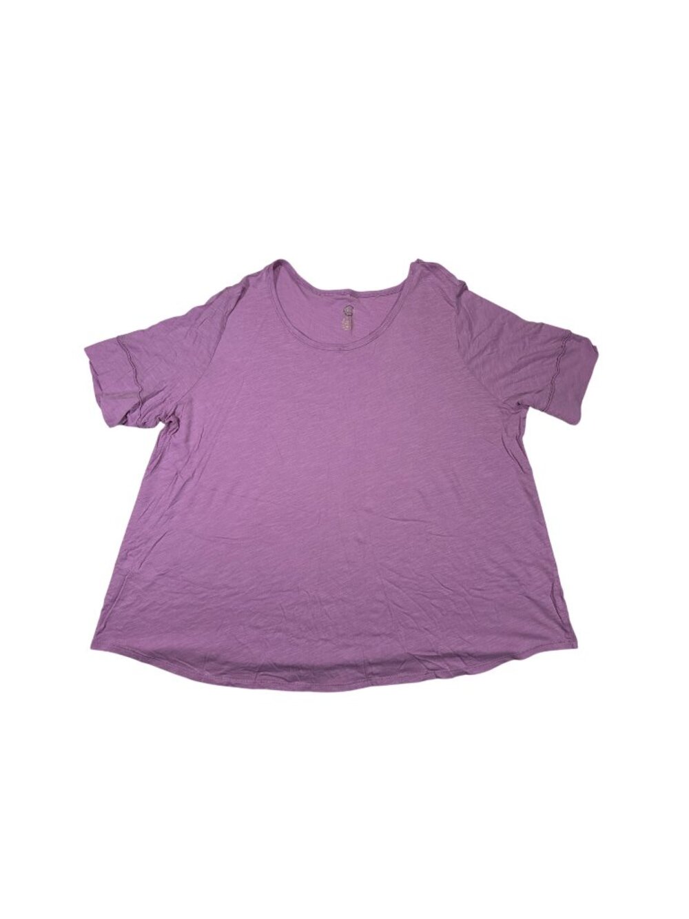 Cato Womens Plus Size 22/24W Purple Short Sleeve Blouse Relaxed Fit